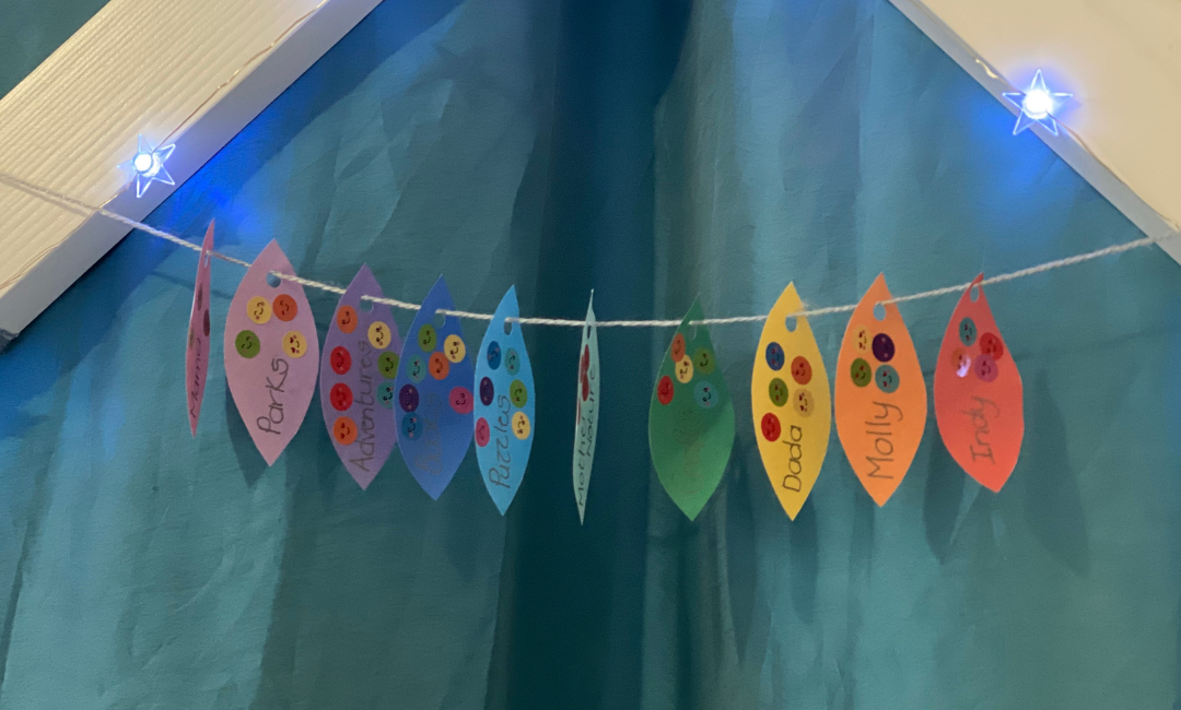 Rainbow Gratitude Leaf Garland